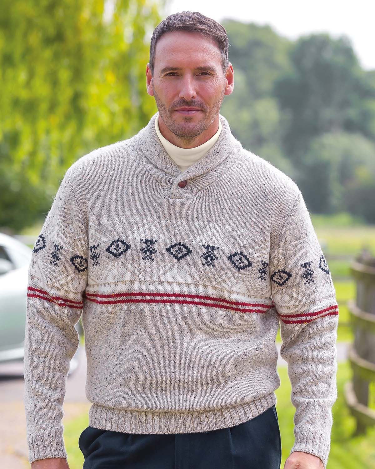 Mens shop patterned jumper